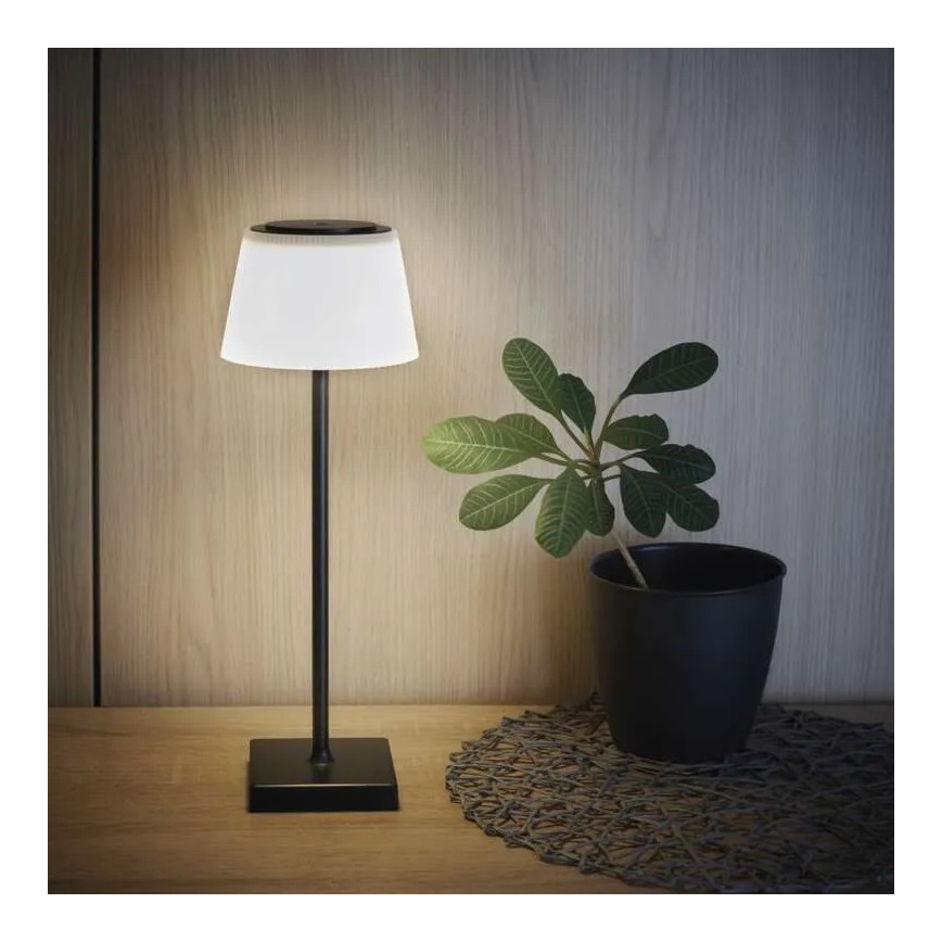 LED Ściemnialna akumulatorowa lampa KATIE LED/4W/10V 1800mAh IP44 CRI 90 czarna