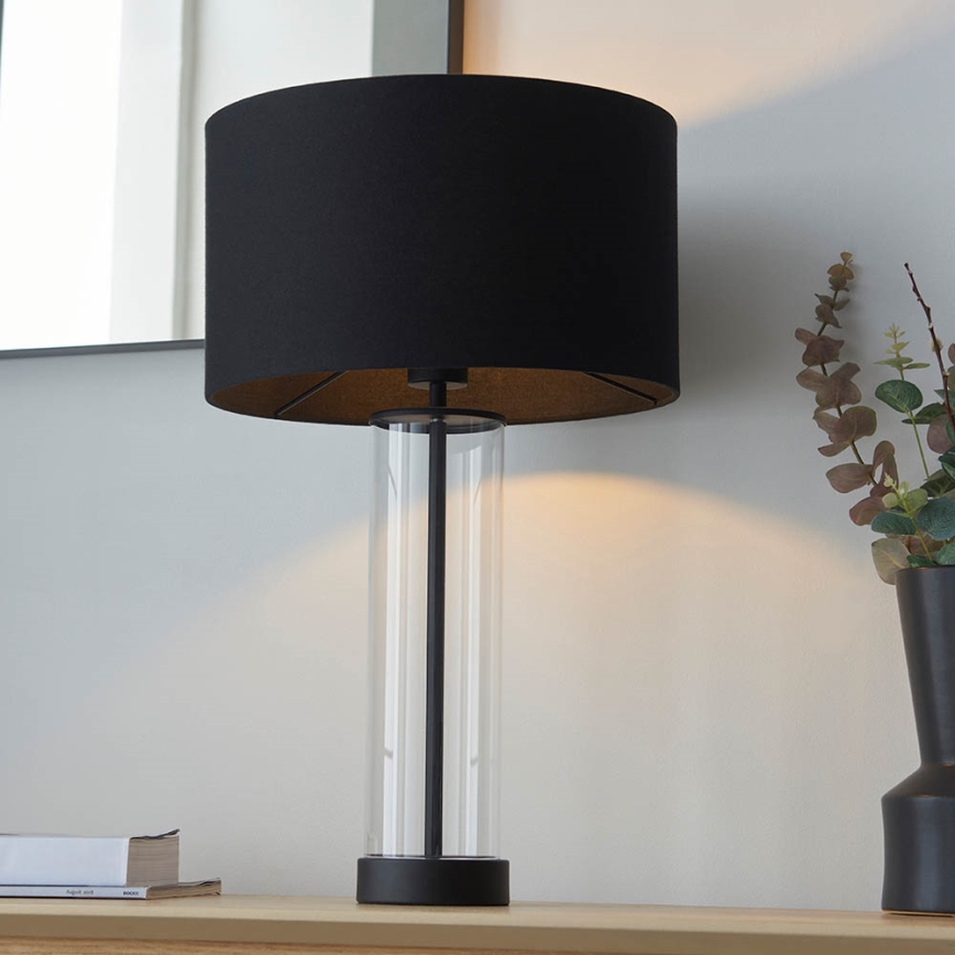 Endon 100440 - Ściemnialna lampa stołowa LESSINA 1xE27/10W/230V czarna