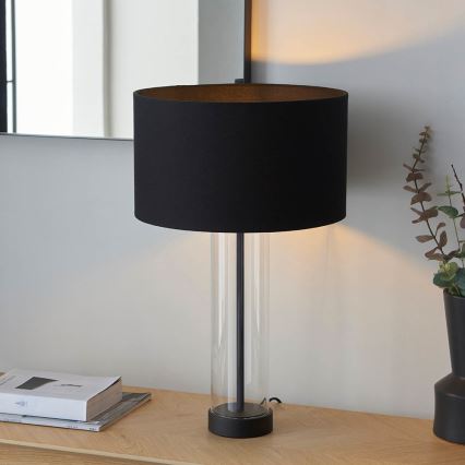 Endon 100440 - Ściemnialna lampa stołowa LESSINA 1xE27/10W/230V czarna