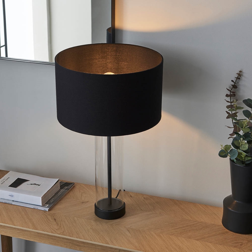 Endon 100440 - Ściemnialna lampa stołowa LESSINA 1xE27/10W/230V czarna