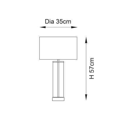 Endon 100440 - Ściemnialna lampa stołowa LESSINA 1xE27/10W/230V czarna