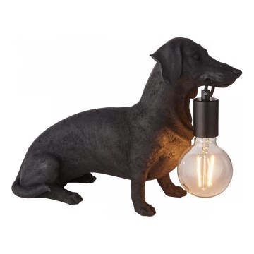 Endon 101188 - Lampa stołowa DACHSHUND 1xE27/10W/230V czarna