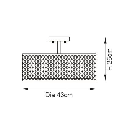 Endon 101568 - Żyrandol natynkowy CORDERO 3xE27/10W/230V zl.
