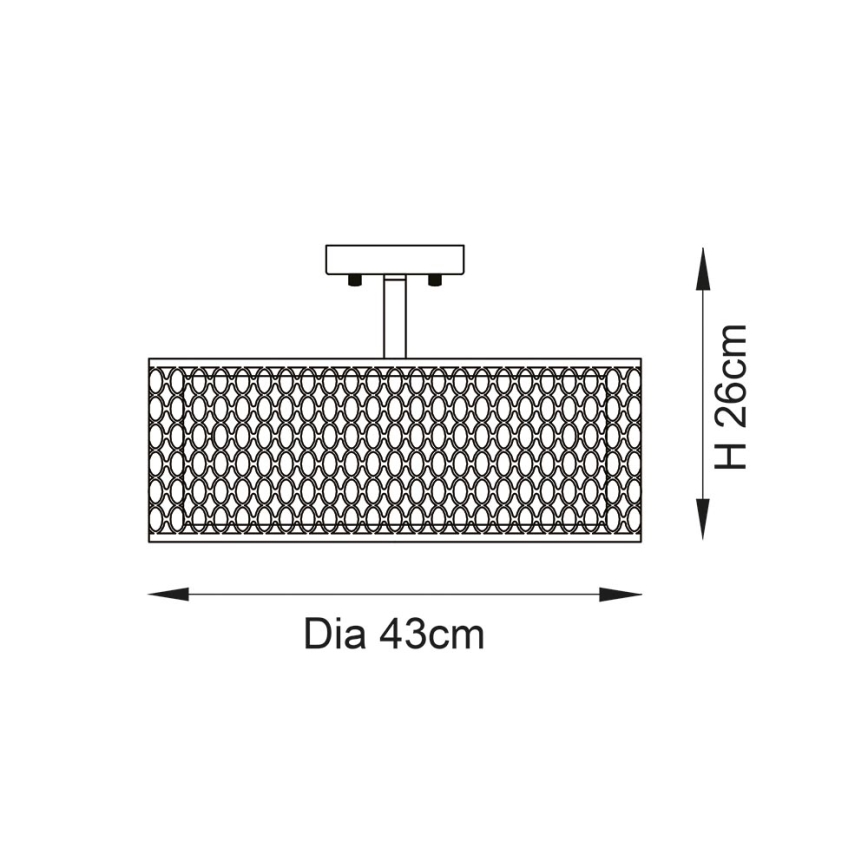 Endon 101568 - Żyrandol natynkowy CORDERO 3xE27/10W/230V zl.