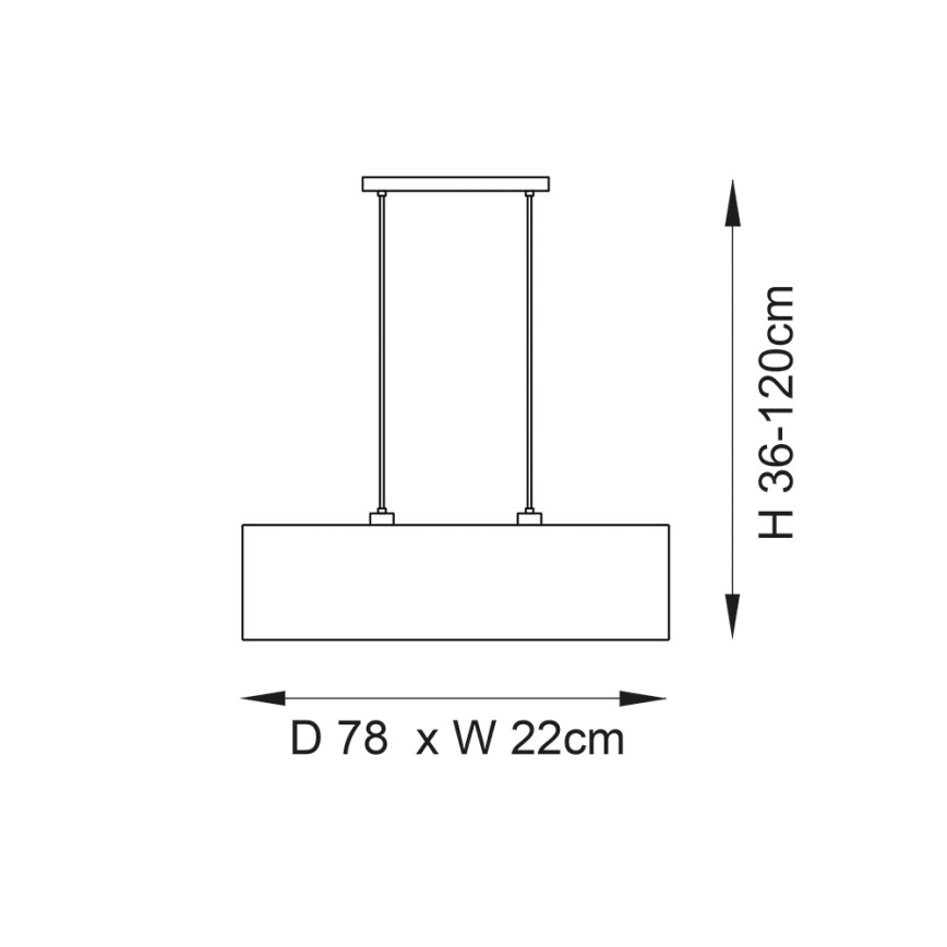 Endon 101692 - Żyrandol na lince LONGSHORE 2xE27/10W/230V beżowy