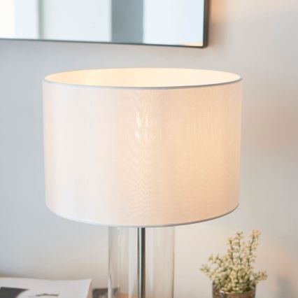 Endon 102674 - ściemnialna lampa stołowa LESSINA 1xE27/10W/230V błyszczący chrom/biały