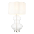 Endon 102676 - Ściemniana lampa stołowa KELDA 1xE27/10W/230V biała/matowy chrom