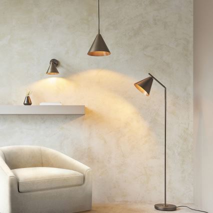 Endon 102895 - Lampa podłogowa CAPE 1xE27/10W/230V brąz