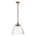 Endon 102926 - Żyrandol na łańcuchu HANSEN 1xE27/10W/230V mosiądz