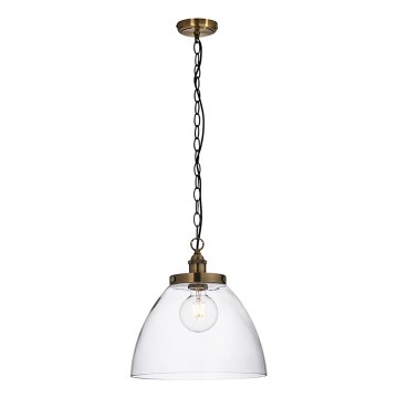 Endon 102926 - Żyrandol na łańcuchu HANSEN 1xE27/10W/230V mosiądz