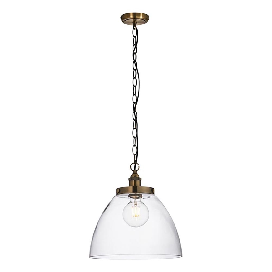 Endon 102926 - Żyrandol na łańcuchu HANSEN 1xE27/10W/230V mosiądz