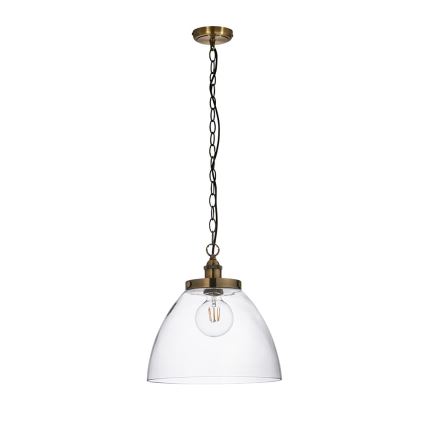 Endon 102926 - Żyrandol na łańcuchu HANSEN 1xE27/10W/230V mosiądz