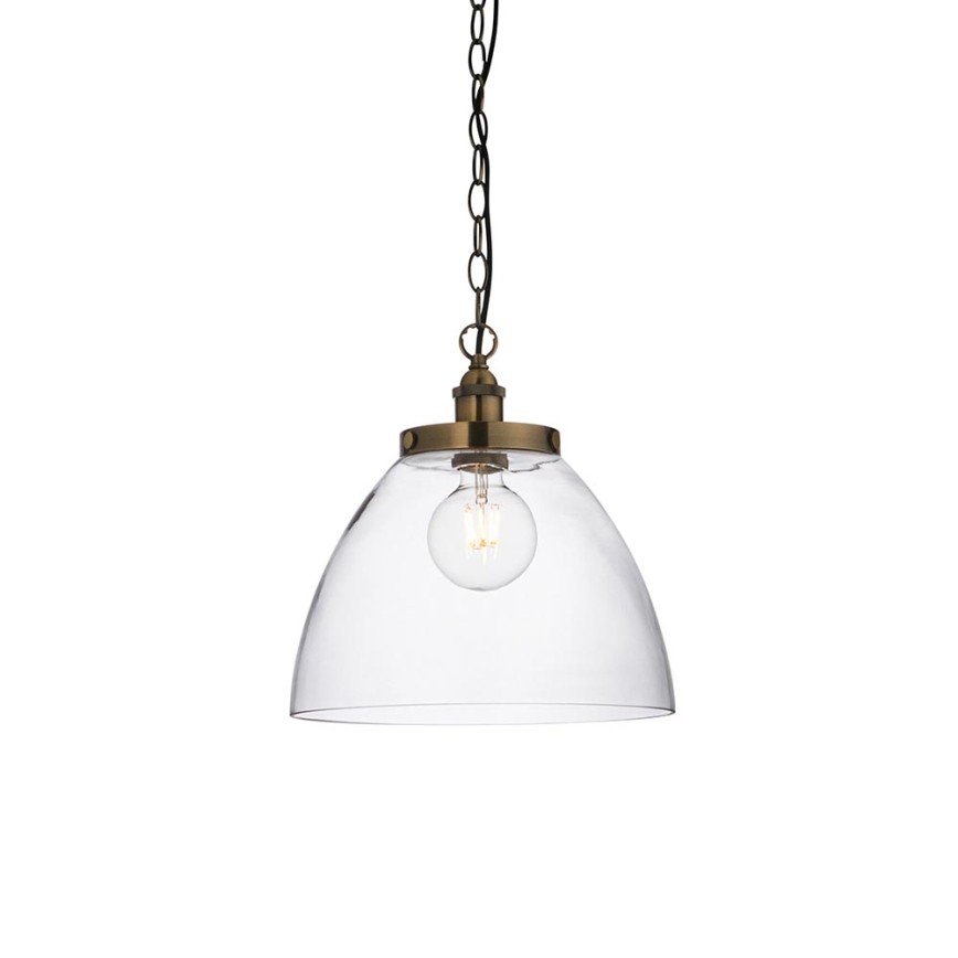 Endon 102926 - Żyrandol na łańcuchu HANSEN 1xE27/10W/230V mosiądz