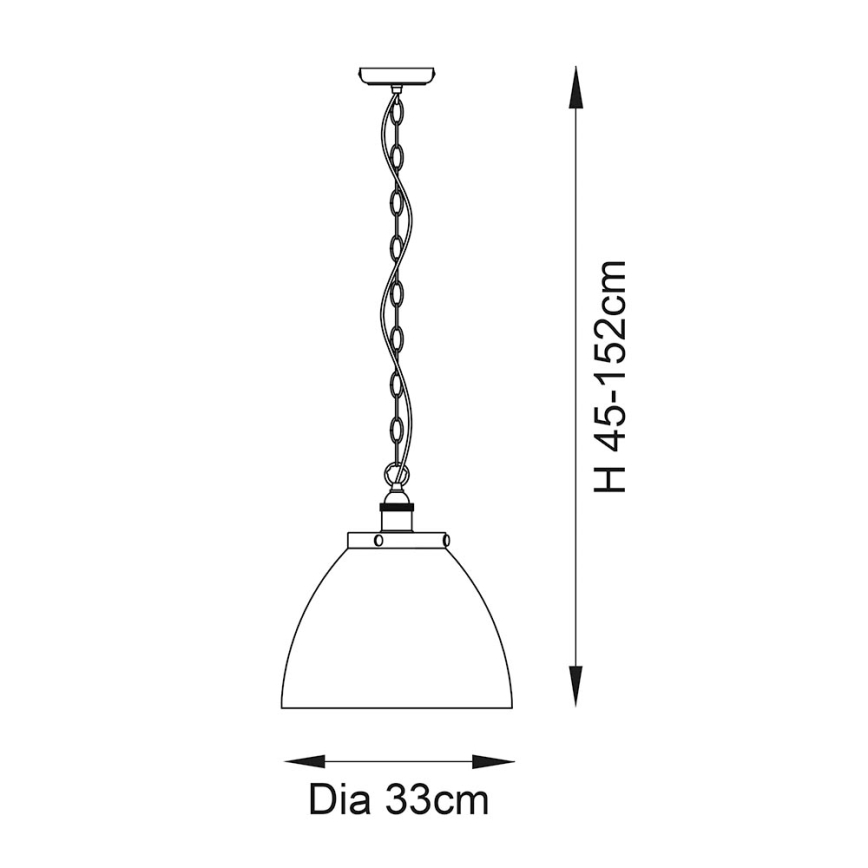 Endon 102926 - Żyrandol na łańcuchu HANSEN 1xE27/10W/230V mosiądz