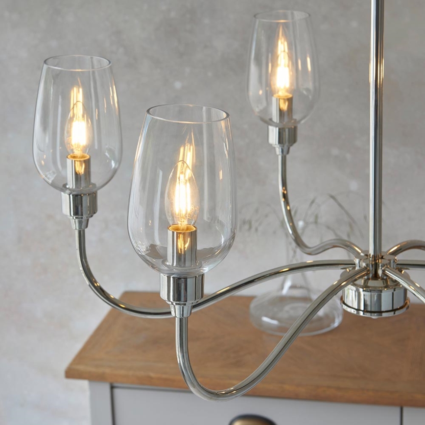 Endon 103315 - Żyrandol na łańcuchu 6xE14/6W/230V błyszczący chrom