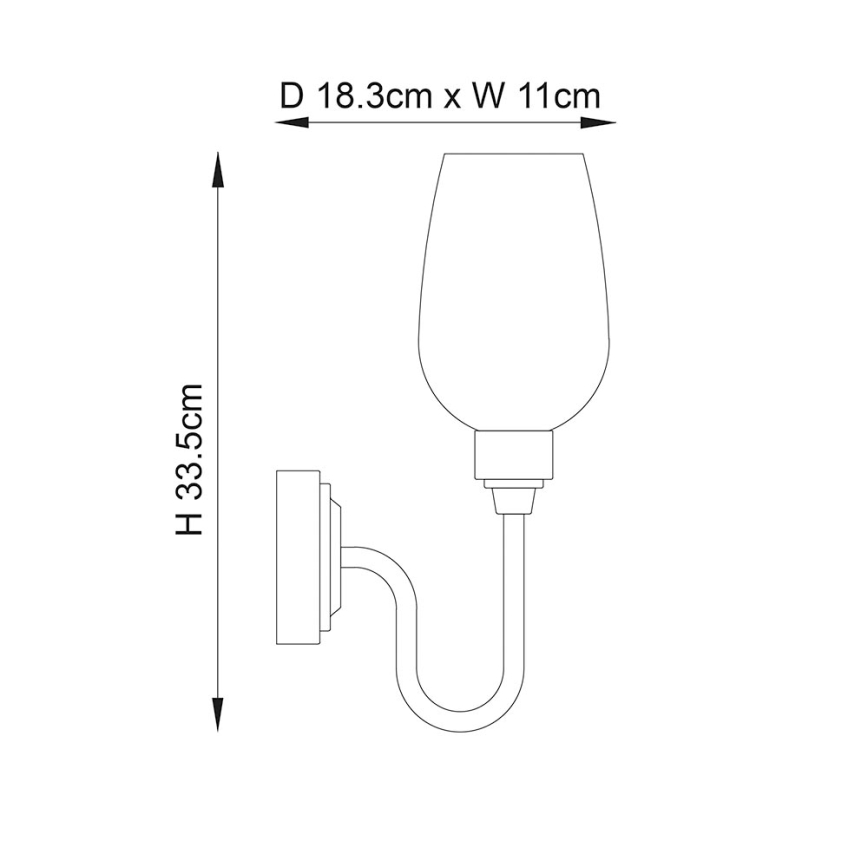 Endon 103316 - Kinkiet STOURTON 1xE14/6W/230V chrom błyszczący