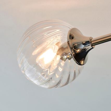 Endon 104050 - Żyrandol na drążku ALLEGRA 6xE14/7W/230V chrom błyszczący/przezroczysty