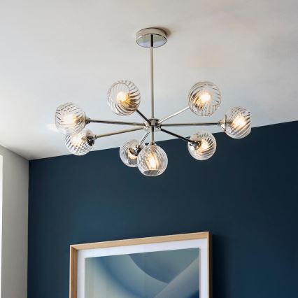 Endon 104051 - Żyrandol na pręcie ALLEGRA 8xE14/7W/230V chrom błyszczący