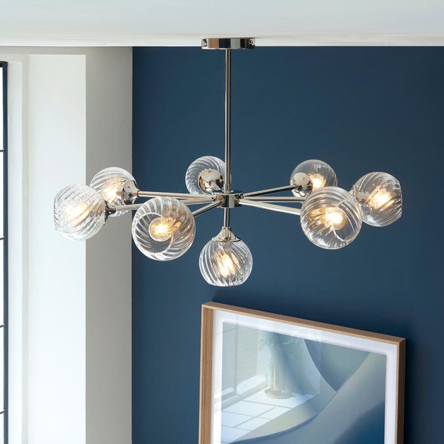Endon 104051 - Żyrandol na pręcie ALLEGRA 8xE14/7W/230V chrom błyszczący