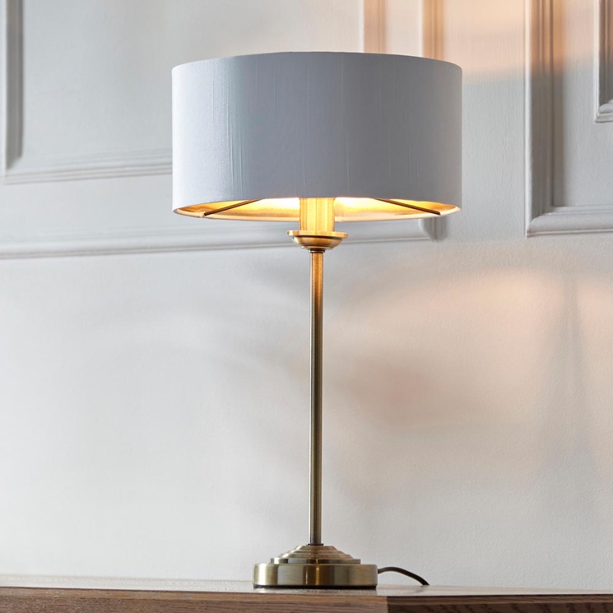 Endon 104054 - Lampa stołowa HIGHCLERE 1xE14/7W/230V biały/mosiądz śr. 25 cm
