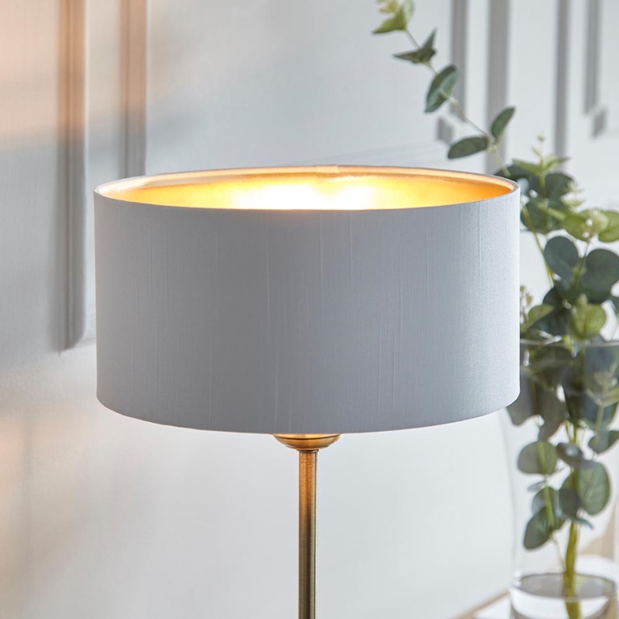 Endon 104054 - Lampa stołowa HIGHCLERE 1xE14/7W/230V biały/mosiądz śr. 25 cm