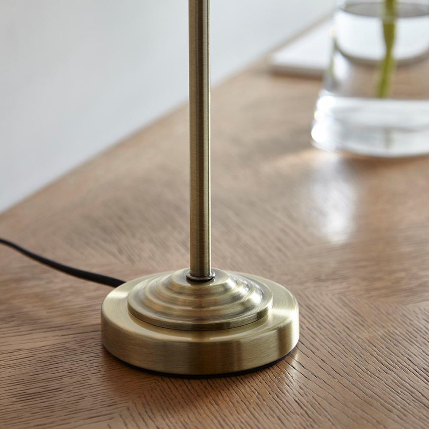 Endon 104054 - Lampa stołowa HIGHCLERE 1xE14/7W/230V biały/mosiądz śr. 25 cm