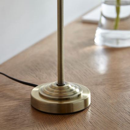 Endon 104054 - Lampa stołowa HIGHCLERE 1xE14/7W/230V biały/mosiądz śr. 25 cm