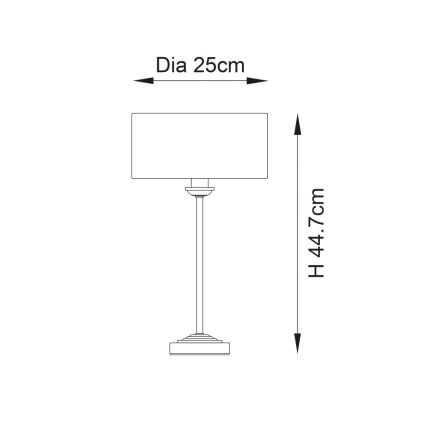Endon 104054 - Lampa stołowa HIGHCLERE 1xE14/7W/230V biały/mosiądz śr. 25 cm