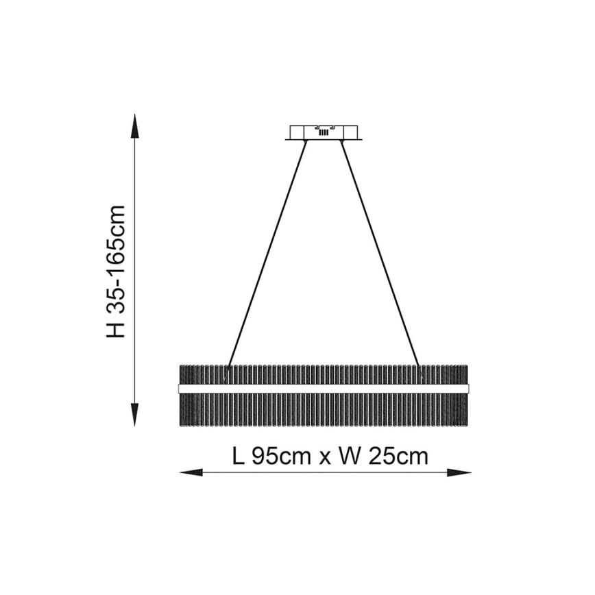 Endon 104082 - ściemnialny żyrandol LED na lince ADRIEL LED/47W/230V 3000K złoty/przezroczysty