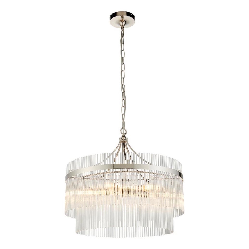 Endon 104112 - Żyrandol na łańcuchu MARIETTA 5xE14/7W/230V błyszczący chrom/przezroczysty