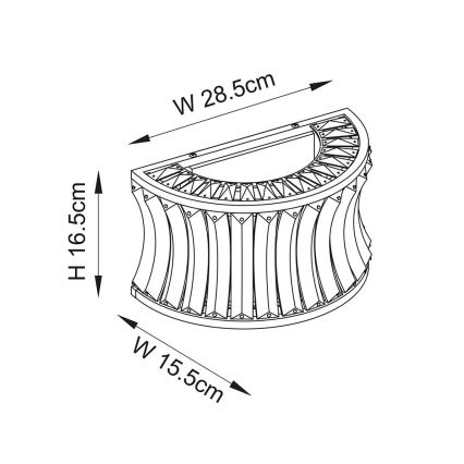Endon 104529 - Kinkiet 2xE14/7W/230V chrom błyszczący