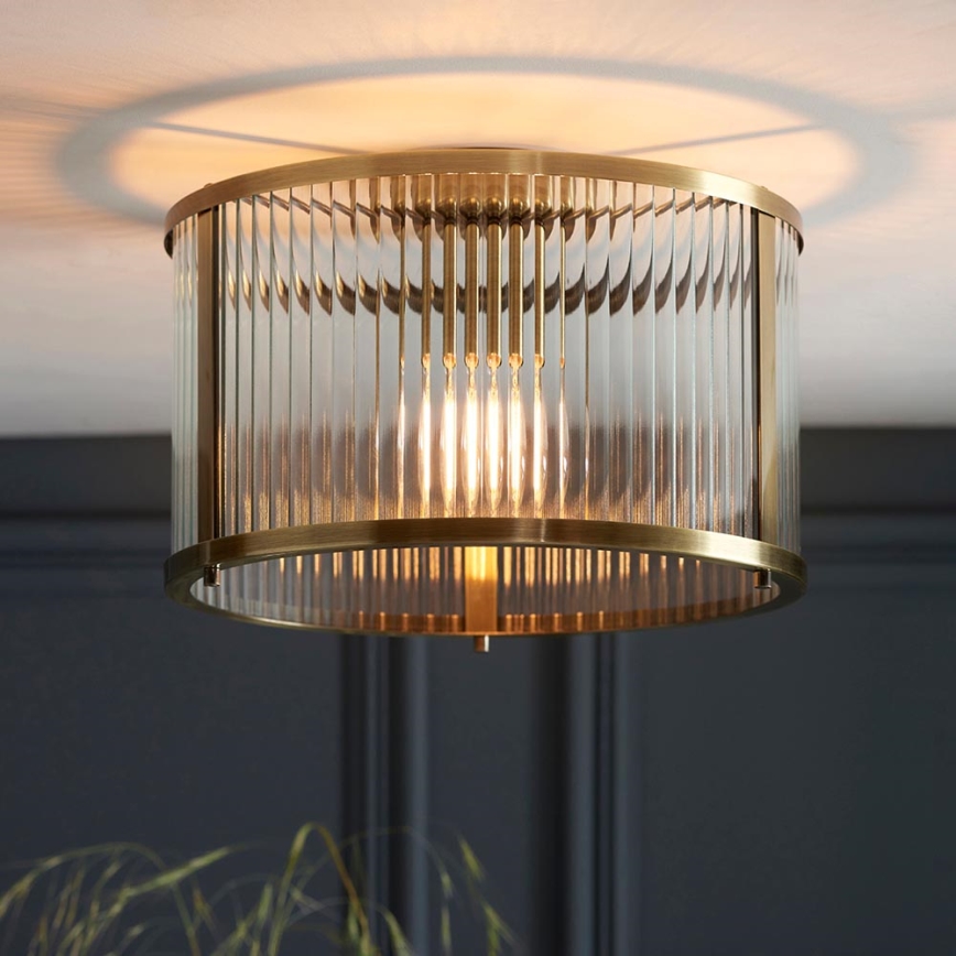 Endon 106265 - Lampa sufitowa RIDGETON 1xE27/10W/230V mosiądz
