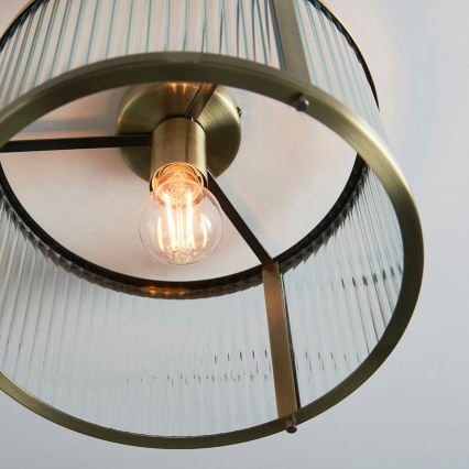 Endon 106265 - Lampa sufitowa RIDGETON 1xE27/10W/230V mosiądz
