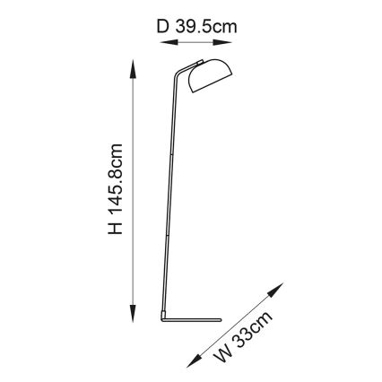 Endon 106337 - Lampa stojąca BRAIR 1xE27/10W/230V czarna