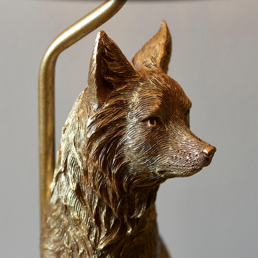 Endon 106796 - Lampa stołowa FOX 1xE14/6W/230V czarny/mosiądz