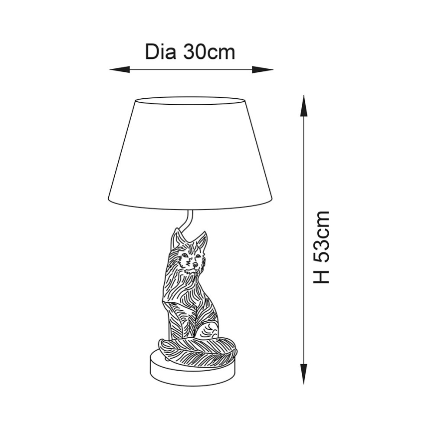 Endon 106796 - Lampa stołowa FOX 1xE14/6W/230V czarny/mosiądz