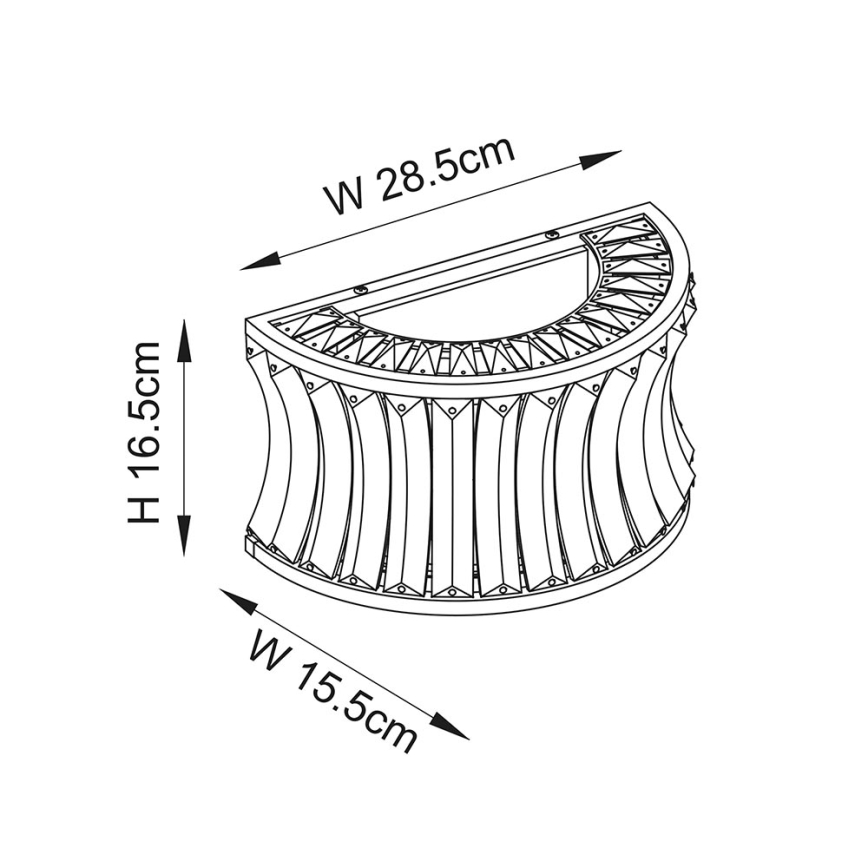 Endon 106812 - Kinkiet 2xE14/7W/230V złoty
