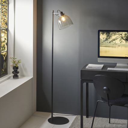 Endon 107013 - Lampa podłogowa URBAN 1xE27/10W/230V czarna/dym