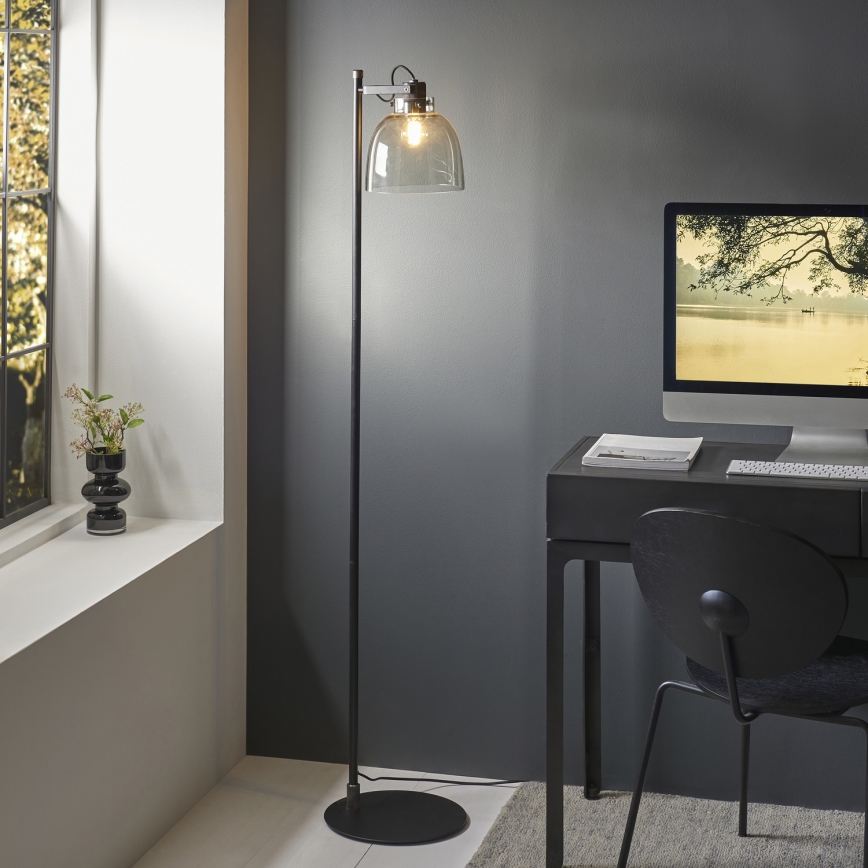 Endon 107013 - Lampa podłogowa URBAN 1xE27/10W/230V czarna/dym