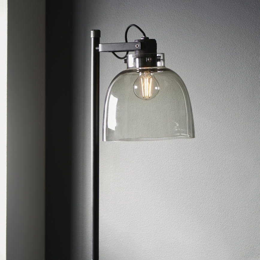 Endon 107013 - Lampa podłogowa URBAN 1xE27/10W/230V czarna/dym
