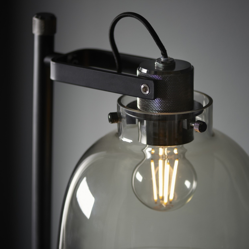 Endon 107013 - Lampa podłogowa URBAN 1xE27/10W/230V czarna/dym