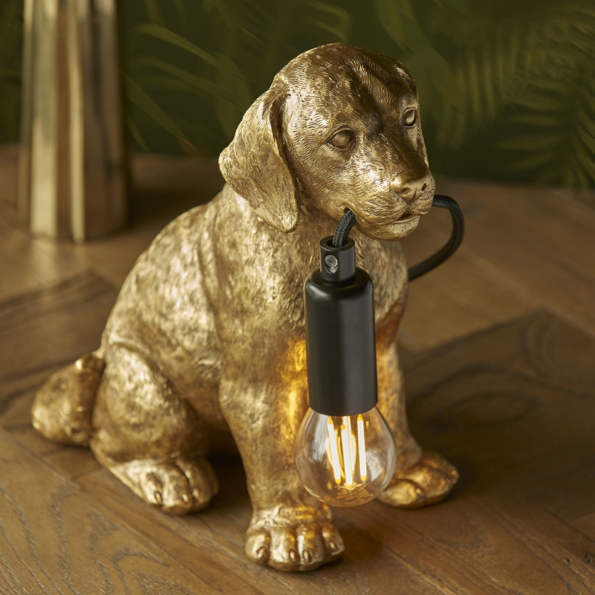 Endon 107364 - Lampa stołowa PUPPY 1xE14/7W/230V złota