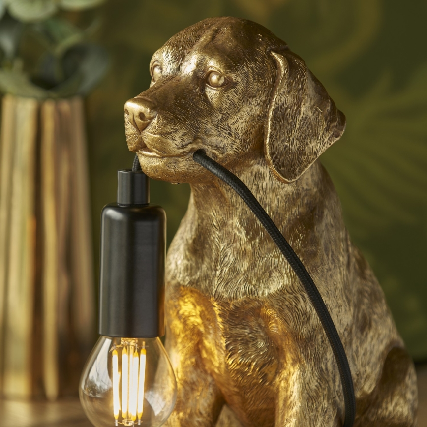 Endon 107364 - Lampa stołowa PUPPY 1xE14/7W/230V złota