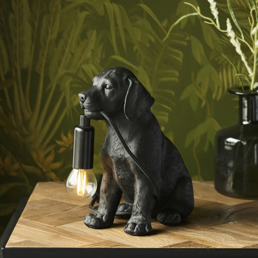 Endon 107365 - Lampa stołowa PUPPY 1xE14/7W/230V czarna