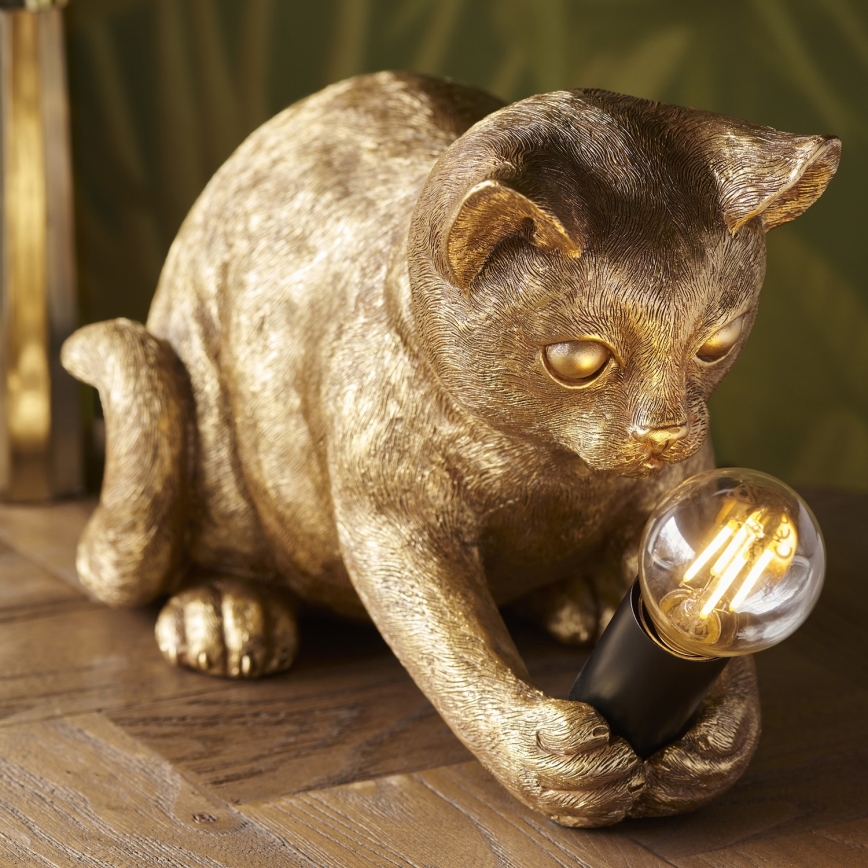 Endon 107389 - Lampa stołowa KITTEN 1xE14/7W/230V złota