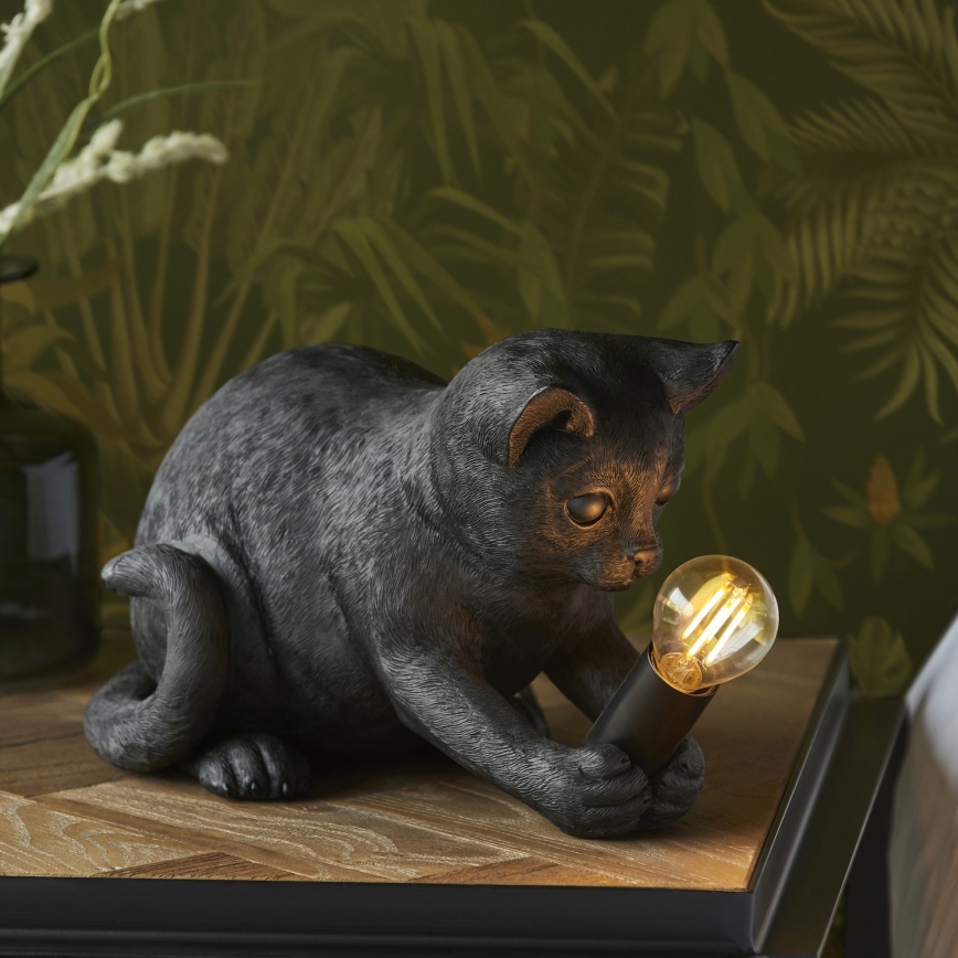Endon 107390 - Lampa stołowa KITTEN 1xE14/7W/230V czarna