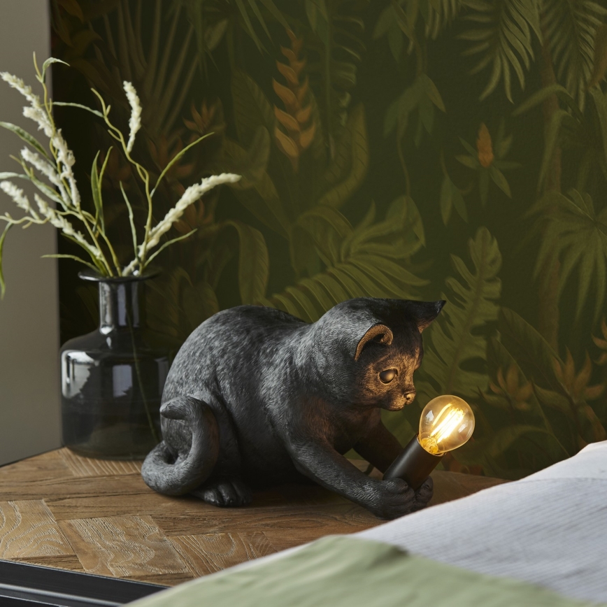 Endon 107390 - Lampa stołowa KITTEN 1xE14/7W/230V czarna