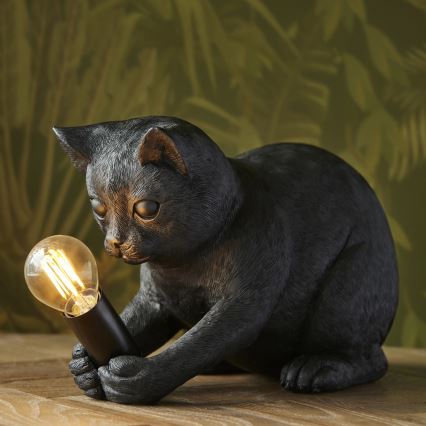 Endon 107390 - Lampa stołowa KITTEN 1xE14/7W/230V czarna