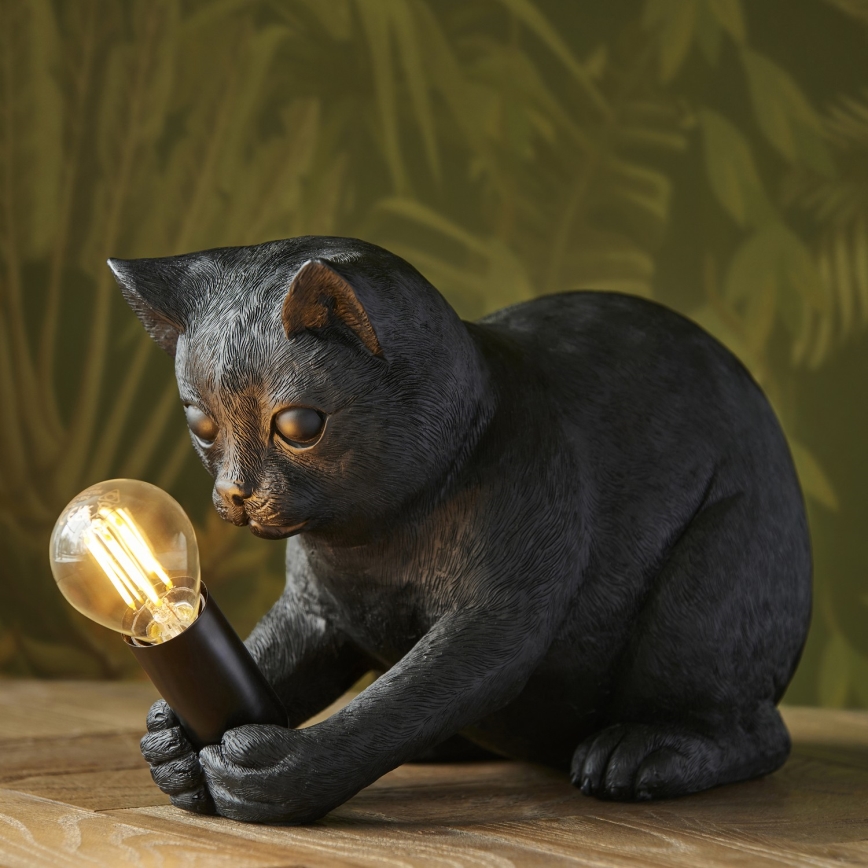 Endon 107390 - Lampa stołowa KITTEN 1xE14/7W/230V czarna