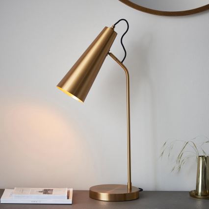 Endon 107527 - Lampa stołowa KARNA 1xE27/10W/230V mosiądz